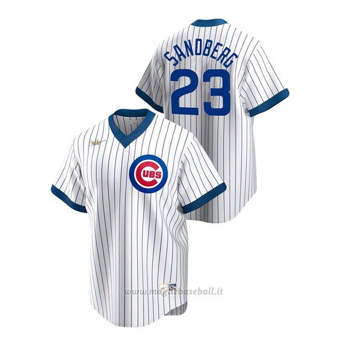Maglia Baseball Uomo Chicago Cubs Ryne Sandberg Cooperstown Collection Primera Bianco